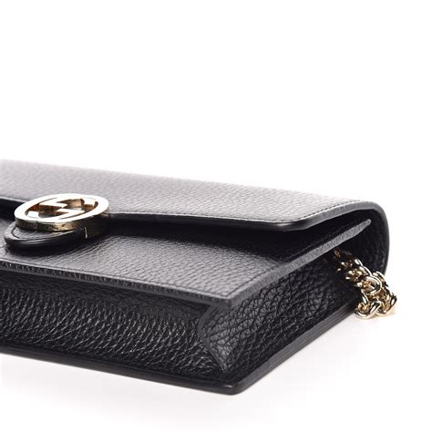 GUCCI Dollar Calfskin Interlocking G Chain Wallet 